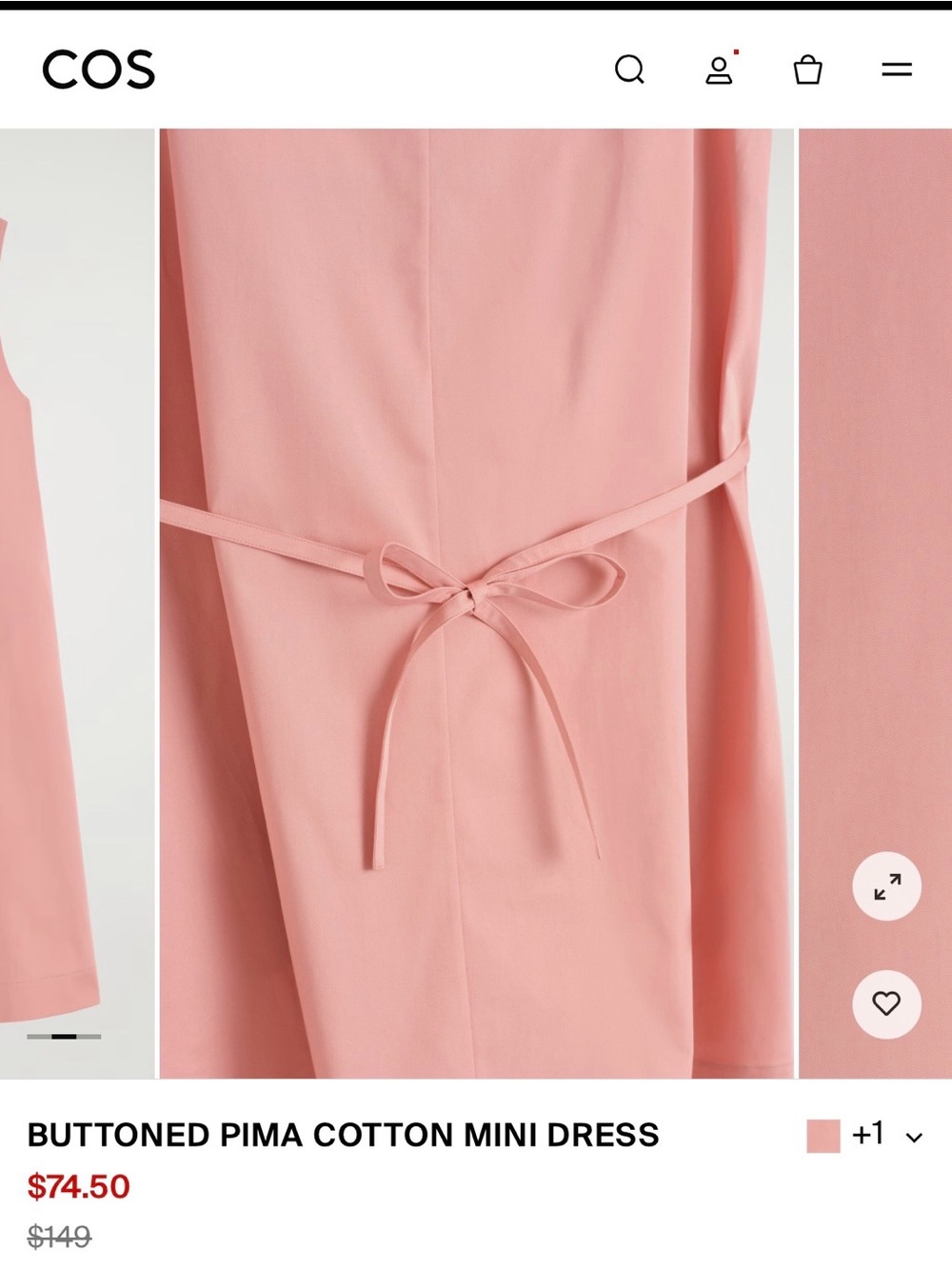 LIKE NEW WORN ONCE | COS Black Pima Cotton Mink Dress - Picture 5 of 6